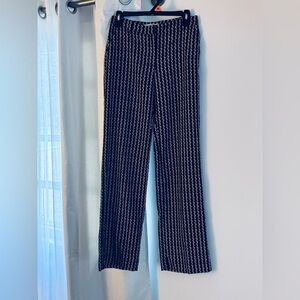 Mango Black and White Patterned Pinstripe Trousers